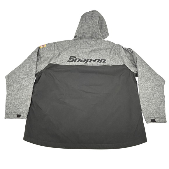 Snap On Mid Atlantic Jacket Men's 3XL Gray Black Hooded Full Zip Mechanic NWOT - Picture 10 of 14